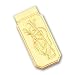 Gold-plated Golf Bag Hinged Money Clip