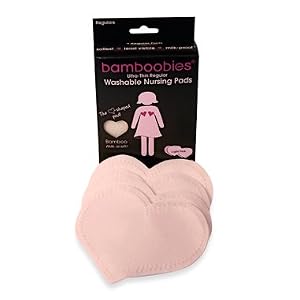 Bamboobies 2 Pair Ultra-Thin Regular Nursing Pads, Pale Pink