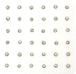 925 Sterling Silver Nose Studs with Handset Clear CZs - Set of 36 - Ball End