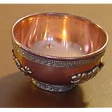 Copper Offering Bowl With Dragon Motif - Also Nice Size For Incense