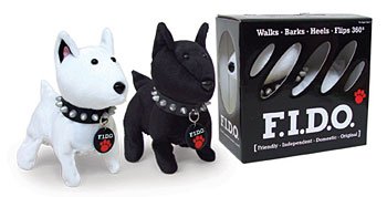 F.I.D.O. White Walking Barking Flipping FIDO Dog