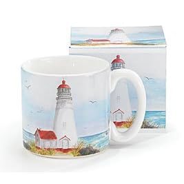 Beautiful Lighthouse Coffee Mug Cup With Gift Box Inexpensive Gift Item For Lighthouse... by Coastal Light Collection