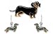 dachshund49 - Clearly Charming Black Tan Dachshund Dog Sterling Silver
