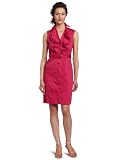 Calvin Klein Women's Sleeveless Ruffle Front Dress with Belt
