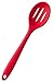 StarPack Basics Silicone Slotted Serving Spoon, High Heat Resistant to 480°F, Hygienic One Piece Design Kitchen Utensil for Draining & Serving (Cherry Red)