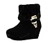 Mia-26 Little Girls JR Youth Mid Calf Fux Fur High Heel Wedge Boots