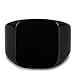 Besteel Vintage Style Stainless Steel Biker Rings for Men Bands Polished Black Ring, Size 13