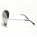 Silver Mirror Aviator Fashion Sunglasses