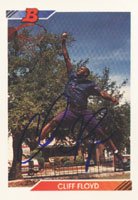 Cliff Floyd, GCL Expos - Expos Affiliate, 1992 Bowman Autographed Card