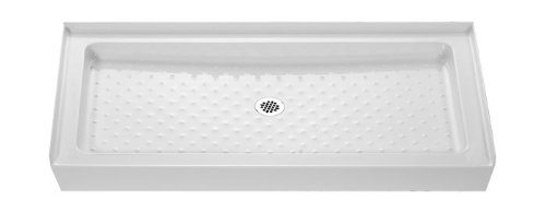 DreamLine SHTR-1136600-00 Amazon 36x60 Center Drain Threshold Shower Tray, White
