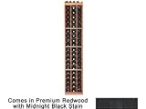 Wine Cellar Innovations Designer Series Collection Premium Redwood with Midnight Black Stain 3-Column Individual Bottle Rack 72x14x13-in.