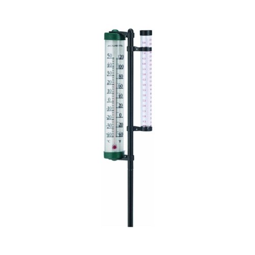 AcuRite 02345 8Inch Rain Gauge and Thermometer Swivel Combination