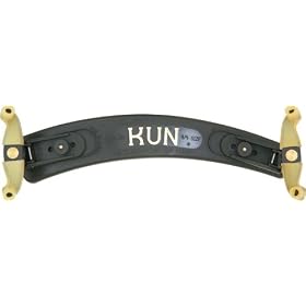 Kun Collapsible Violin Shoulder Rest, 4/4 Black