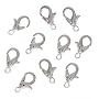 Real Silver Plated Curved Lobster Clasps 8mm (10)