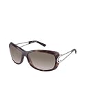 Marc Jacobs Plastic Beveled Signature Temple Sunglasses tortoise/brown shaded