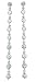 14K White Gold Blue Topaz and Diamond Earrings