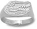 Florida Gators Solid Sterling Silver Gator Head Ring Size 6 1/2