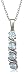 Sterling Silver 4-Stone Blue Topaz Pendant, 18