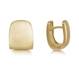 14k Gold Shiny Hinged Earrings