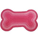 Pet Studio Pink Braided Polypropylene Bone Shaped Dog Rug- 30 length x 18 width