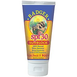 Badger SPF 30 Sunscreen Sunblock for Face & Body