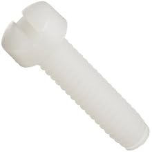 Nylon 6/6 Machine Screw, Fillister Head, Slotted Drive