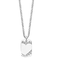 Sterling Silver "Faith Hope Love" Reversible Pendant Necklace with Heart, 18"