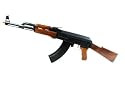 Metal AK 47 Realistic Feeling Airsoft Gun Collectible Quality Full Auto Electric Rifle AEG Air Gun, Wood Color