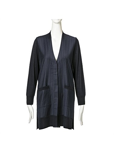 (トランスワーク) TRANS WORK 強撚テンセルウールストライプコンビロングカーディガン U1N16439__