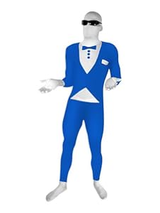 Blue Tuxedo Full Body Suit - XL