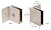 CRL Brushed Nickel 90 Degree Wall Mount Heavy-Duty Glass Clamp by CR Laurence
