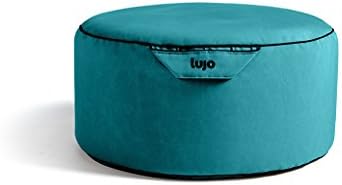 Lujo Living Regular-sized Outdoor Bean Bag Ottoman - Turquoise