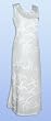 Hurricane A-Shape Bias Cut 10 Side Slits Hawaiian Aloha Slip-Over-The-Head Long Tank Dress in Wedding White