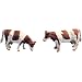 Kids Globe 571877 - Kuh stehend 2 St�ck Ma�stab 1:32, passend zu Bauernhof Siku braun/wei�