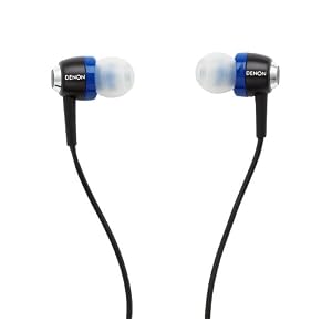 Denon AH-C100 In-Ear Headphone with Mic (Blue)