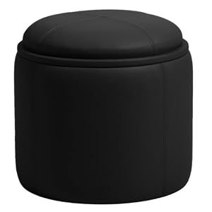 P'Kolino Storage Ottoman, Black