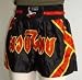 Sports : Thaibox Hose schwarz/rot/gelb