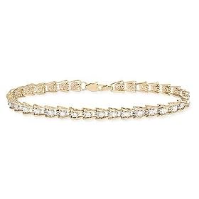 Diamond Bracelet - 10K gold tennis bracelet (1 ct) by Ice.com