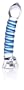 Don Wand Real Tip LED Glass Pleasure Wand, Blue Swirl