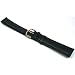 Black Leather Watch Band Padded Smooth Calf 18mm New