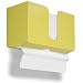 TrippNT 51927 Bright Idea Yellow PETG Dual-Dispensing Paper Towel Holder, 11" Width x 6" Height x 4" Depth