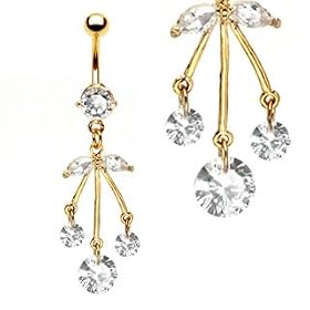 24 karat gold plated Belly Button Ring by 