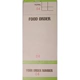 Bar Food Order Pad Single Leaf (Pack 50) - waiting / waitressing / serving order books