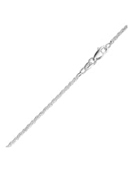 Sterling Silver 035 Solid Diamond-cut Rope Chain (1.5mm)