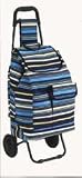 Striped Rolling Shopper Tote - Practical Gift for Grandma or Mom