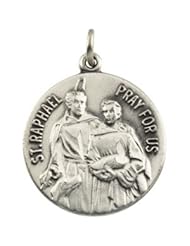 14K Yellow Gold 18.00 mm St. Raphael Medal
