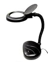 5X BLACK POWER MAGNIFY DESK LAMP FLEXIBLE ARM w/GLASS LENS WHITE LIGHT