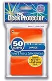 50 ULTRA PRO ORANGE YUGIOH SIZE CARD SLEEVES DECK PROTECTORS