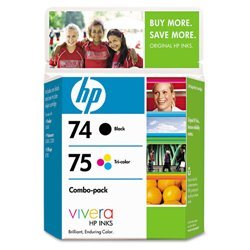 HP 74/75 Combo Pack - Print cartridge - 1 x black, color cyan, magenta, yellow