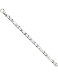 14k White Gold 5.5mm Polished Fancy Link Chain